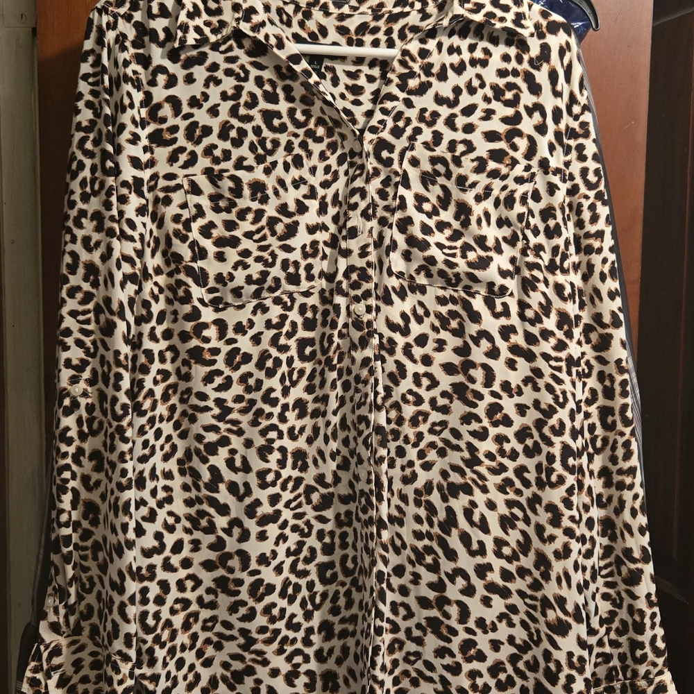 Talbots Leopard Print Blouse